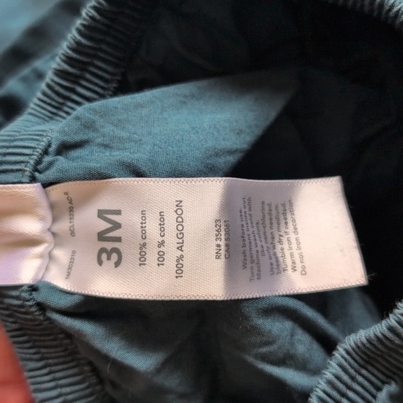 carter's teal dress with gold hearts & matching diaper cover 3 months baby girl - Picture 6 of 8